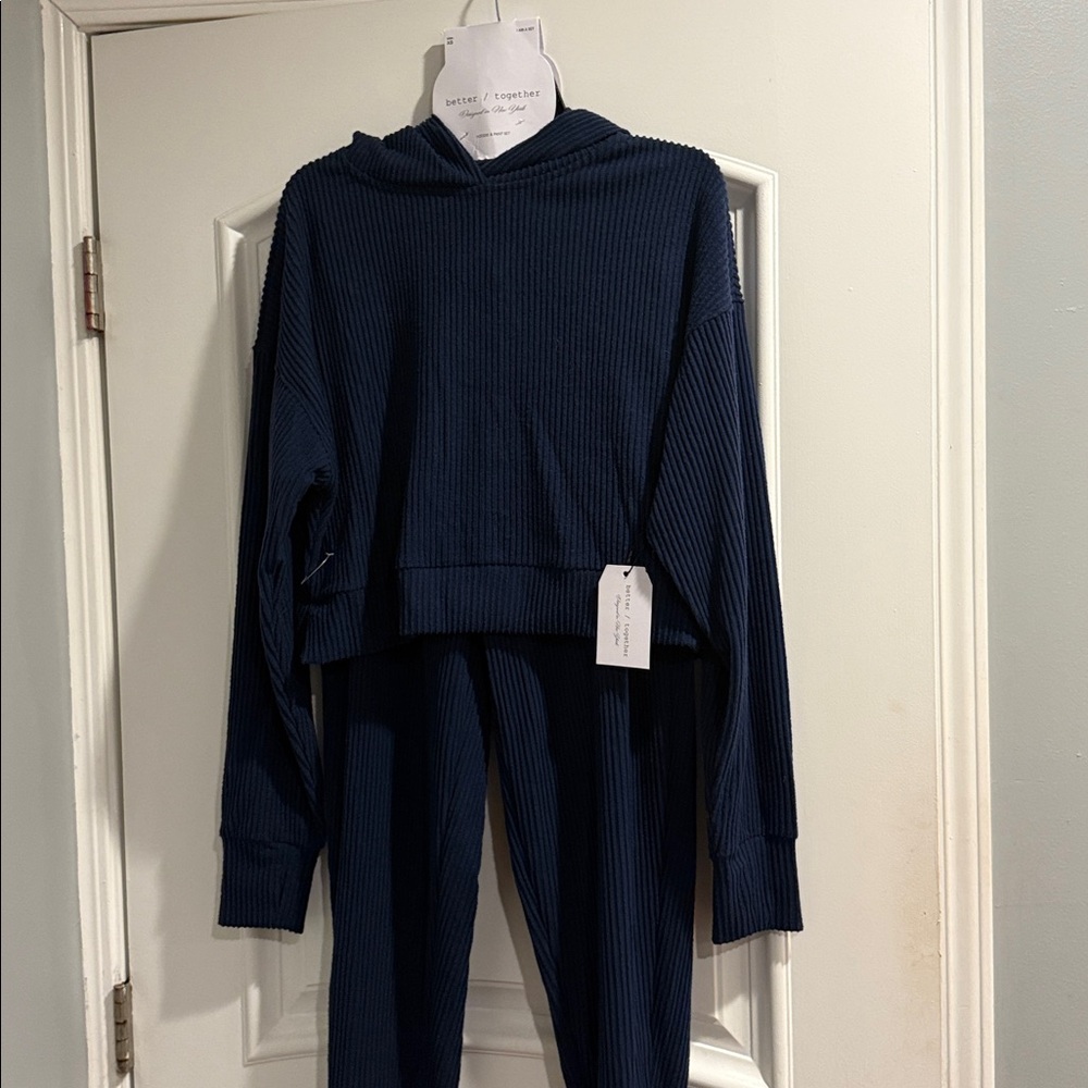 Together Black Ribbed Knit Set - Picture 2 of 5